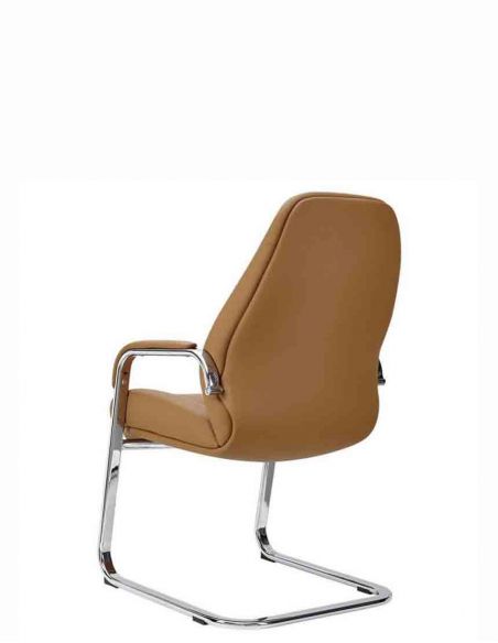 КРІСЛО F385 WL ДЛЯ ВІДВІДУВАЧА, шкіряне, світло-коричневий  колір