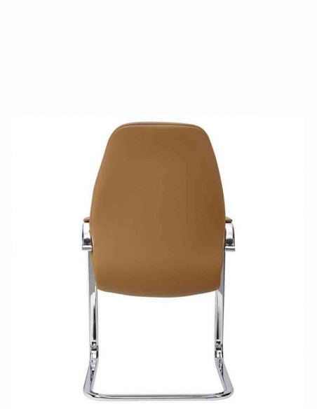 КРІСЛО F385 WL ДЛЯ ВІДВІДУВАЧА, шкіряне, світло-коричневий  колір