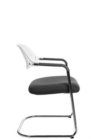 Крісло KRISLALUX ERA-V BLACK для відвідувачів, на полозах 2