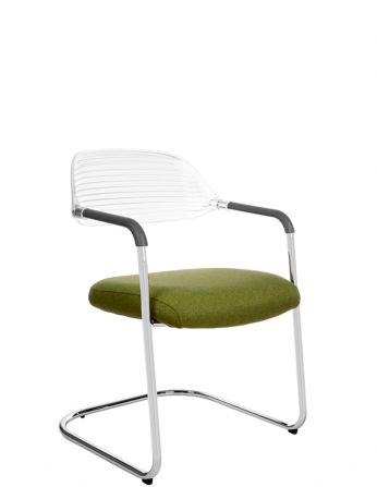 Крісло KRISLALUX ERA-V GREEN для відвідувачів, на полозах