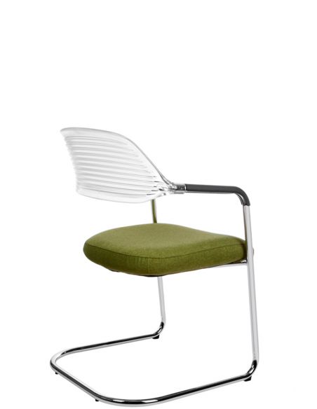 Крісло KRISLALUX ERA-V GREEN для відвідувачів, на полозах