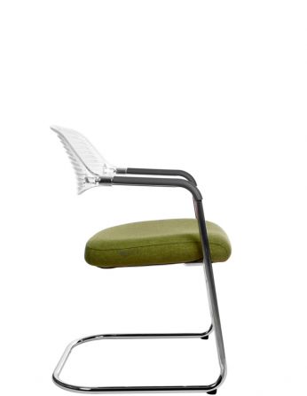 Крісло KRISLALUX ERA-V GREEN для відвідувачів, на полозах 2