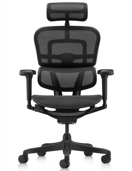 Крісло ERGOHUMAN ULTRA ALL BLACK (EHU-BB-HAM-4D, сітка T-168-B1 BLACK), ергономічне