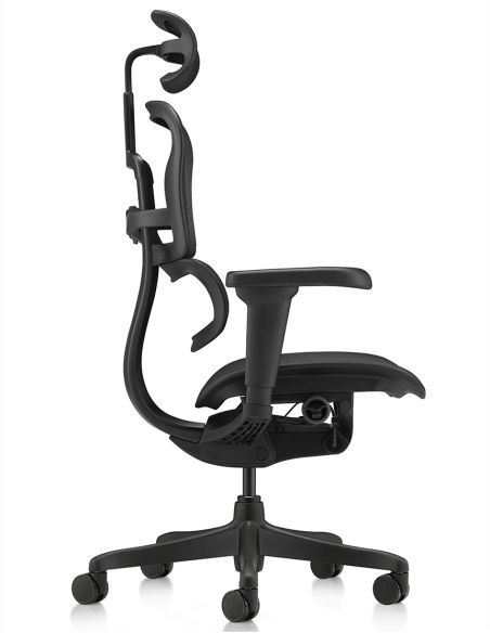 Крісло ERGOHUMAN ULTRA ALL BLACK (EHU-BB-HAM-4D, сітка T-168-B1 BLACK), ергономічне