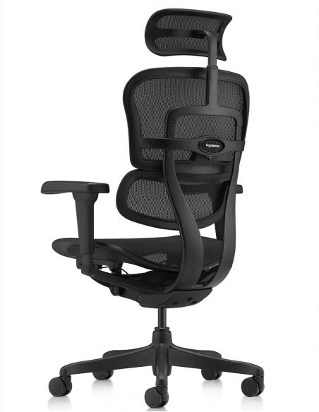Крісло ERGOHUMAN ULTRA ALL BLACK (EHU-BB-HAM-4D, сітка T-168-B1 BLACK), ергономічне