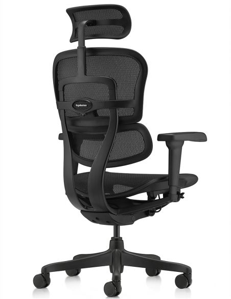 Крісло ERGOHUMAN ULTRA ALL BLACK (EHU-BB-HAM-4D, сітка T-168-B1 BLACK), ергономічне