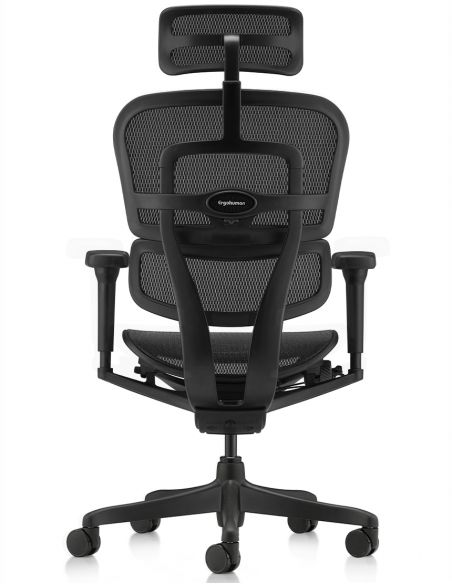 Крісло ERGOHUMAN ULTRA ALL BLACK (EHU-BB-HAM-4D, сітка T-168-B1 BLACK), ергономічне