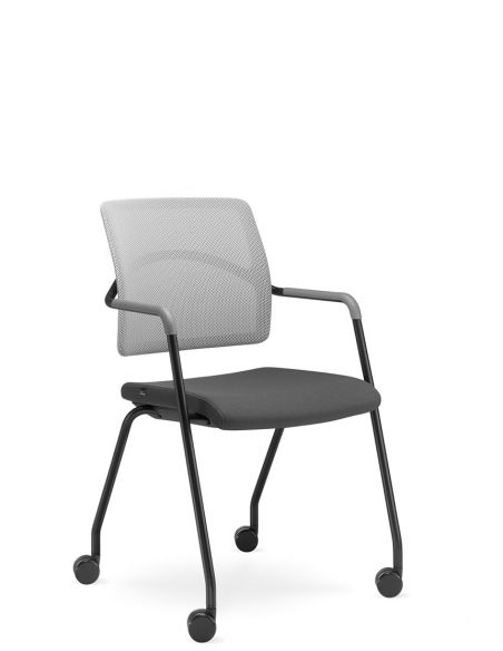 Крісло LD SEATING ARCUS 250-N1, RU60 для відвідувачів, на колесах