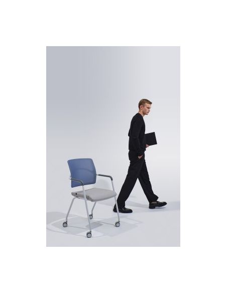 Крісло LD SEATING ARCUS 251-N8, RU60 для відвідувачів, на колесах