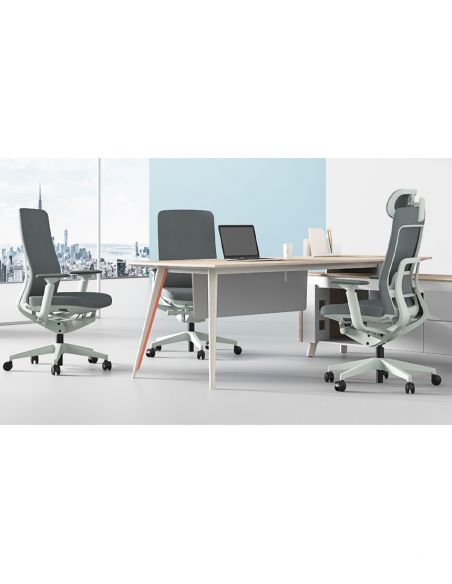 Крісло KRESLALUX GRAPHIS 8016-B LIGHT GREY, ергономічне