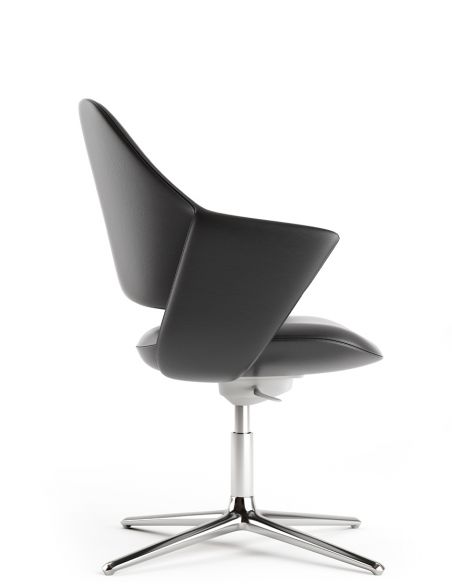 Конференц-крісло KRESLALUX ZENN BLACK, шкіряне