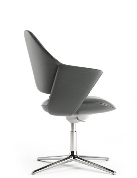 Конференц-крісло KRESLALUX ZENN GREY, шкіряне