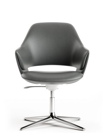 Конференц-крісло KRESLALUX ZENN GREY, шкіряне 2