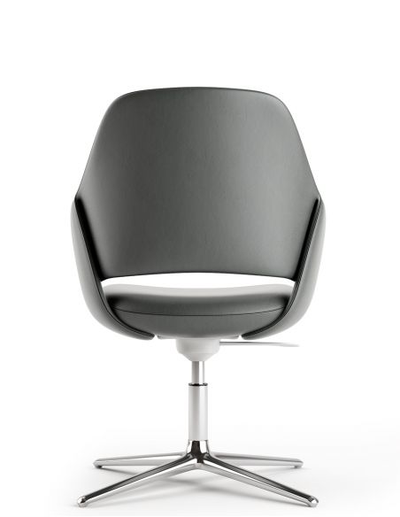 Конференц-крісло KRESLALUX ZENN GREY, шкіряне