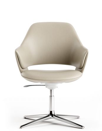 Конференц-крісло KRESLALUX ZENN KHAKI, шкіряне 2