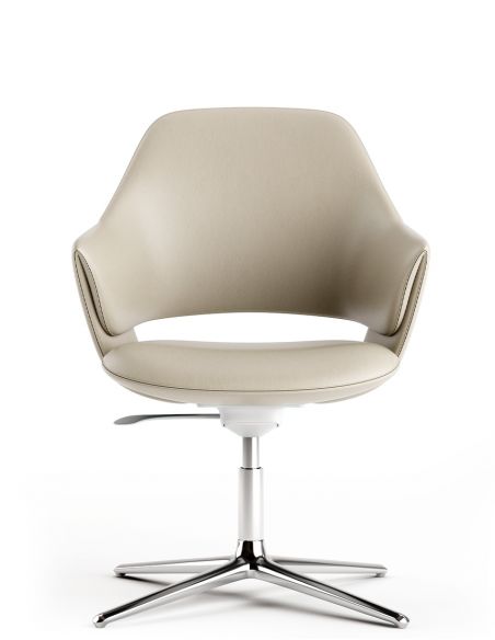 Конференц-крісло KRESLALUX ZENN KHAKI, шкіряне