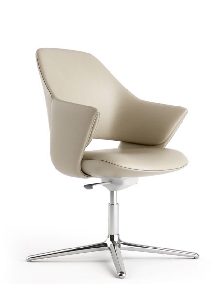 Конференц-крісло KRESLALUX ZENN KHAKI, шкіряне