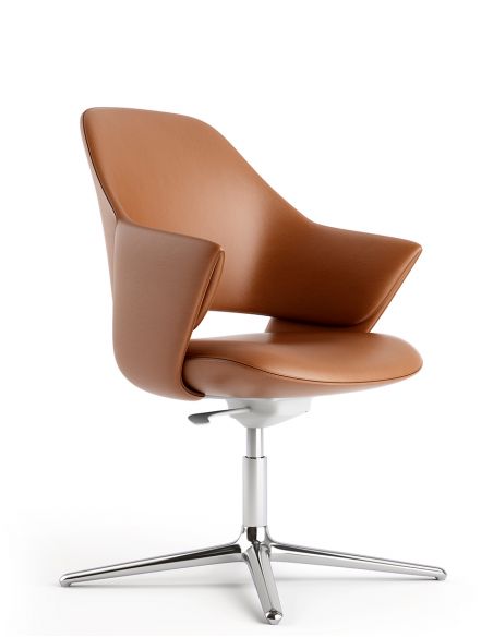 Конференц-крісло KRESLALUX ZENN ORANGE, шкіряне