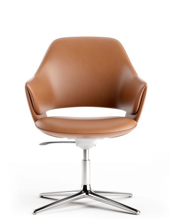 Конференц-крісло KRESLALUX ZENN ORANGE, шкіряне 2