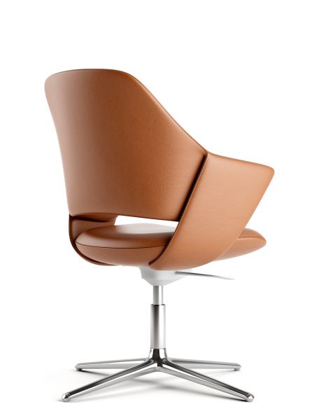 Конференц-крісло KRESLALUX ZENN ORANGE, шкіряне