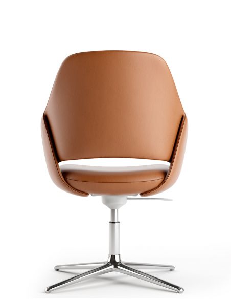 Конференц-крісло KRESLALUX ZENN ORANGE, шкіряне