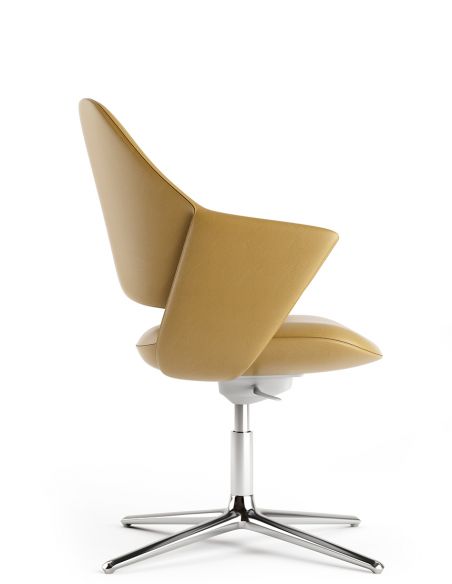 Конференц-крісло KRESLALUX ZENN YELLOW, шкіряне