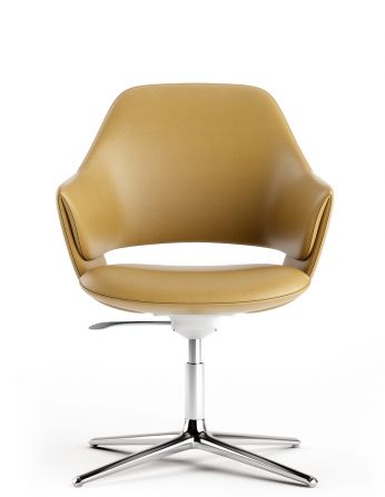 Конференц-крісло KRESLALUX ZENN YELLOW, шкіряне 2
