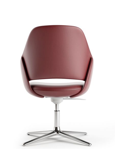 Конференц-крісло KRESLALUX ZENN RED, шкіряне