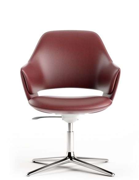 Конференц-крісло KRESLALUX ZENN RED, шкіряне