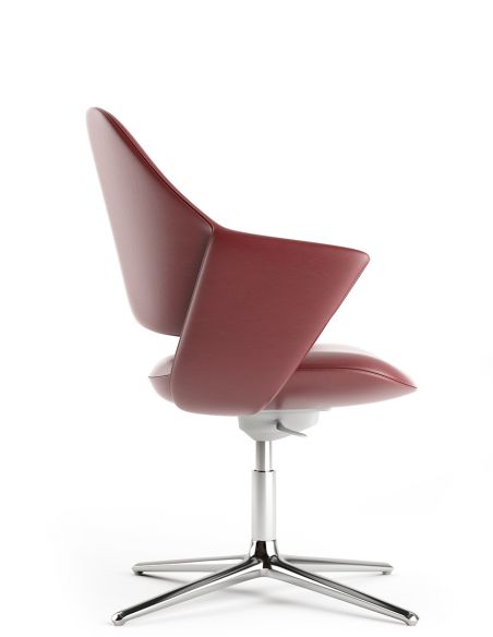 Конференц-крісло KRESLALUX ZENN RED, шкіряне