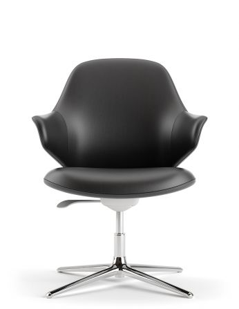 Конференц-крісло KRESLALUX AKIRA-V BLACK, шкіряне 2