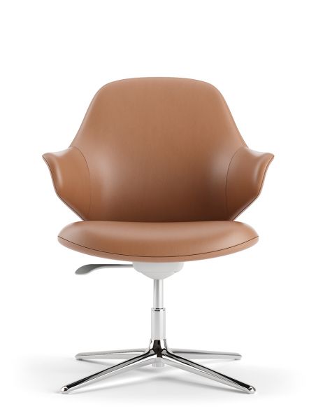 Конференц-крісло KRESLALUX AKIRA-V ORANGE, шкіряне