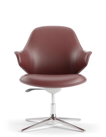 Конференц-крісло KRESLALUX AKIRA-V RED, шкіряне 2