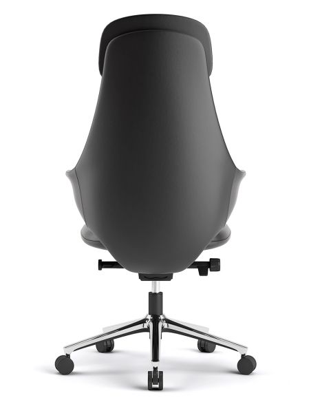 Крісло KRESLALUX AKIRA BLACK для керівника, шкіряне