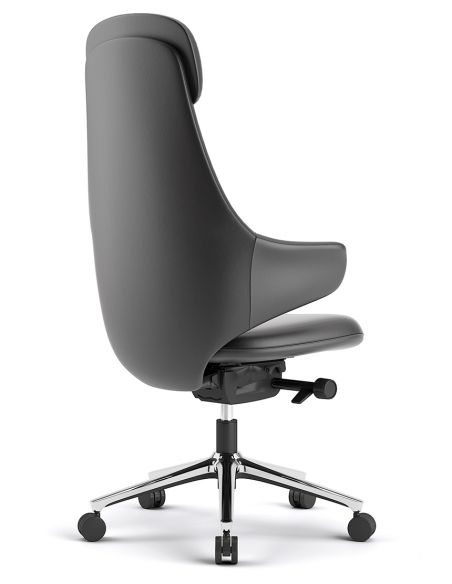Крісло KRESLALUX AKIRA BLACK для керівника, шкіряне