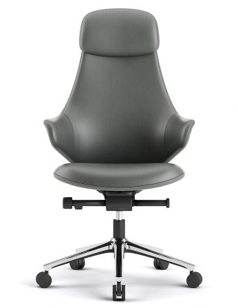Крісло KRESLALUX AKIRA DARK GREY для керівника, шкіряне 2