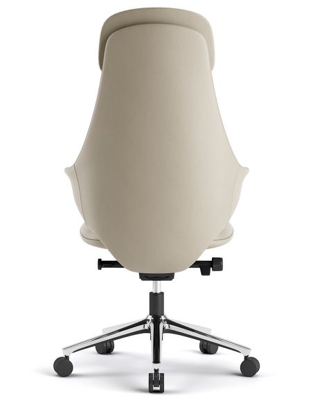 Крісло KRESLALUX AKIRA KHAKI для керівника, шкіряне