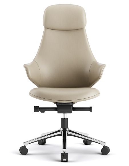 Крісло KRESLALUX AKIRA KHAKI для керівника, шкіряне
