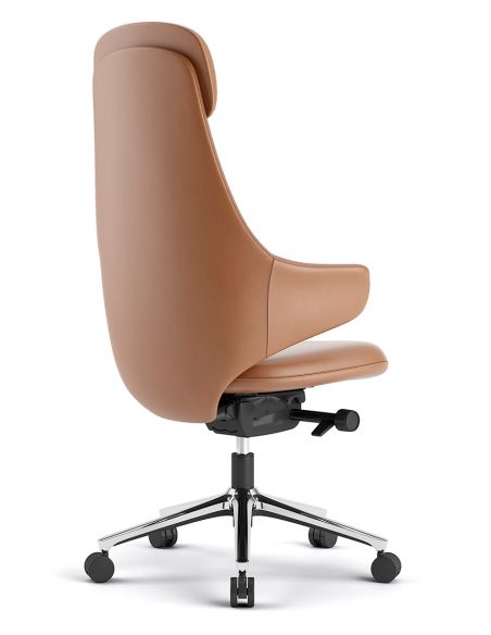 Крісло KRESLALUX AKIRA ORANGE для керівника, шкіряне