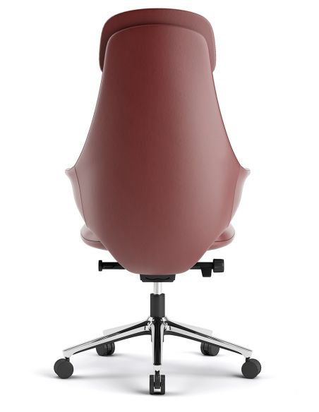 Крісло KRESLALUX AKIRA RED для керівника, шкіряне