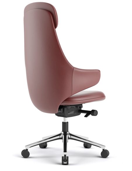 Крісло KRESLALUX AKIRA RED для керівника, шкіряне
