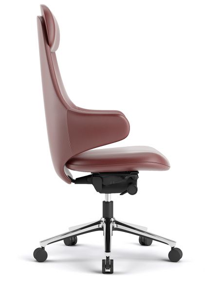 Крісло KRESLALUX AKIRA RED для керівника, шкіряне