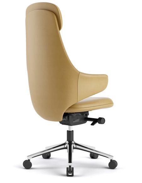 Крісло KRESLALUX AKIRA YELLOW для керівника, шкіряне