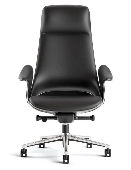 Крісло KRESLALUX PRIME-ON BLACK для керівника, шкіряне