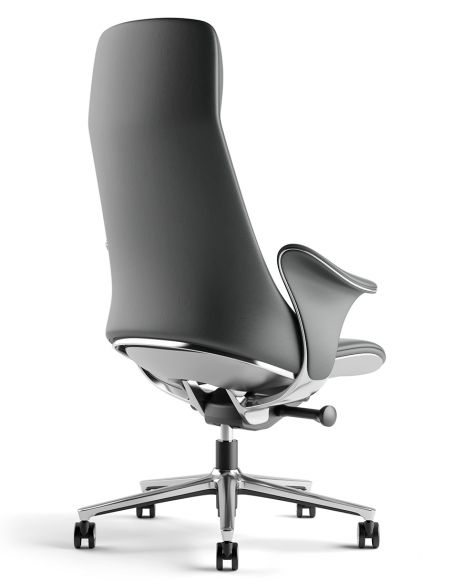 Крісло KRESLALUX PRIME-ON GREY для керівника, шкіряне
