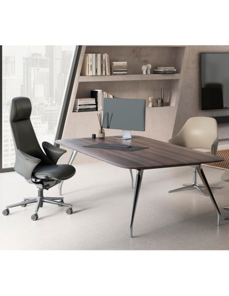 Крісло KRESLALUX PRIME-ON KHAKI для керівника, шкіряне