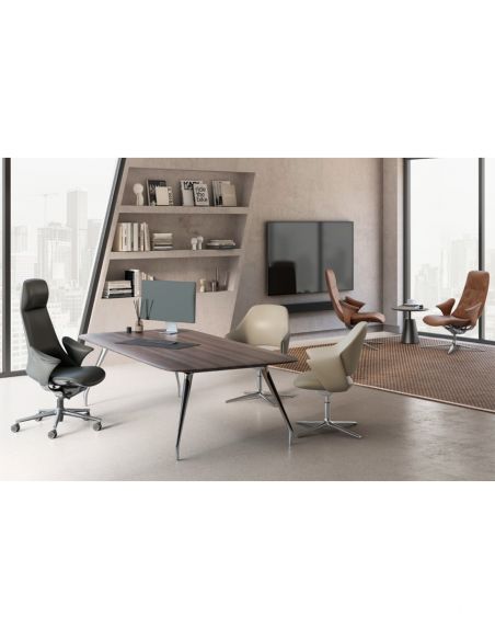 Крісло KRESLALUX PRIME-ON KHAKI для керівника, шкіряне