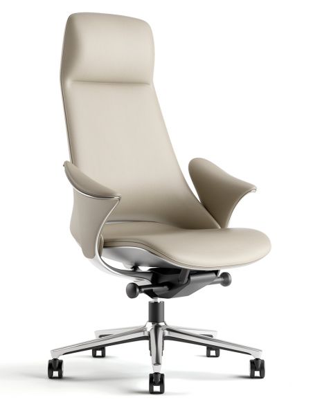Крісло KRESLALUX PRIME-ON KHAKI для керівника, шкіряне