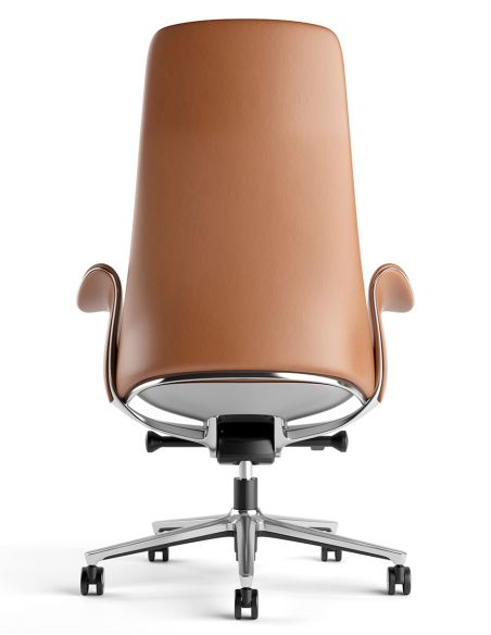 Крісло KRESLALUX PRIME-ON ORANGE для керівника, шкіряне