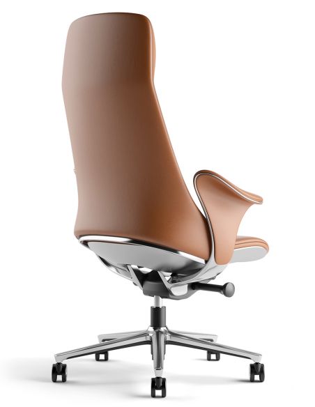 Крісло KRESLALUX PRIME-ON ORANGE для керівника, шкіряне